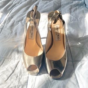Jimmy Choo Metallic Heels
